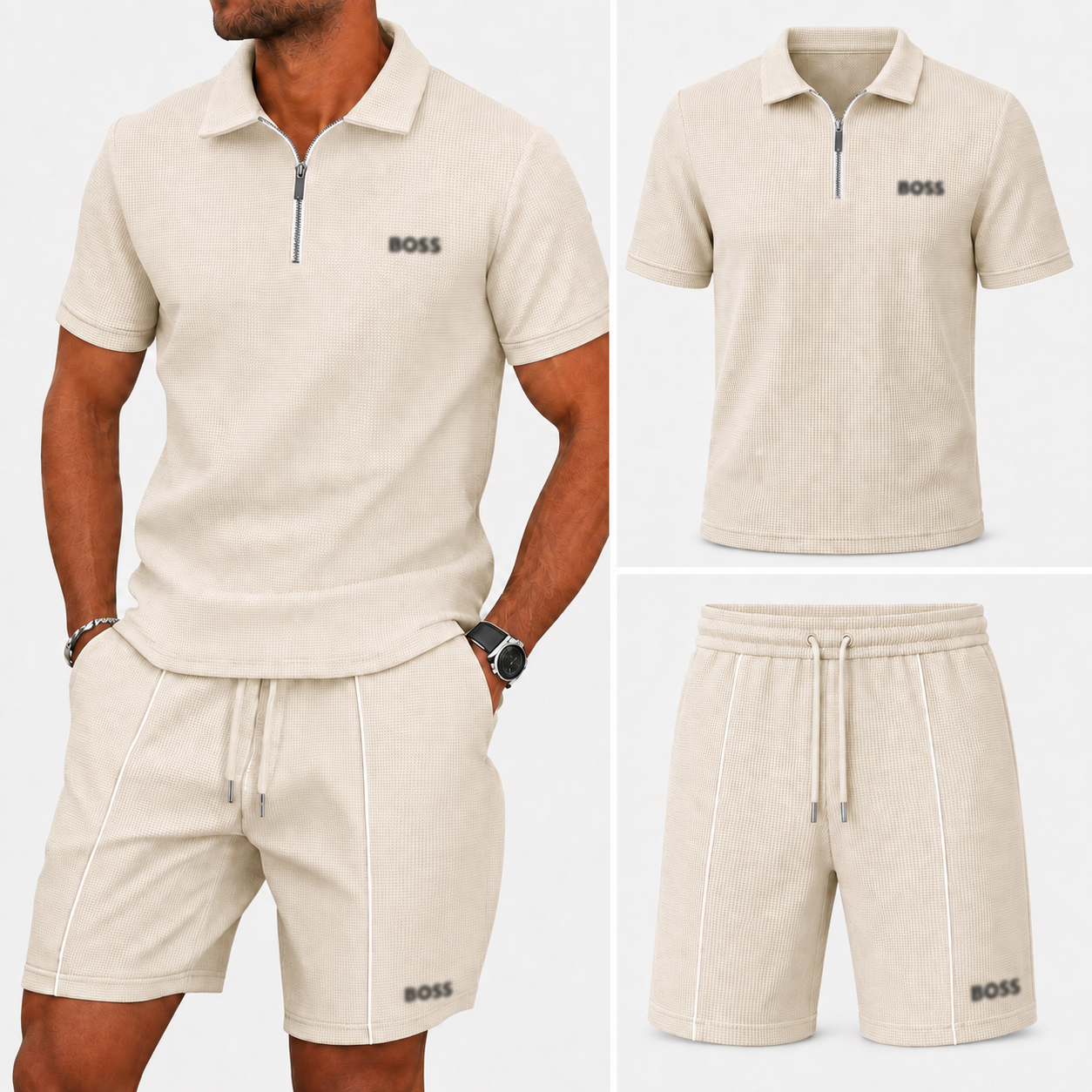 Sporty Zip Polo Set (BUY 1, GET 1 FREE) - Summer Promotion
