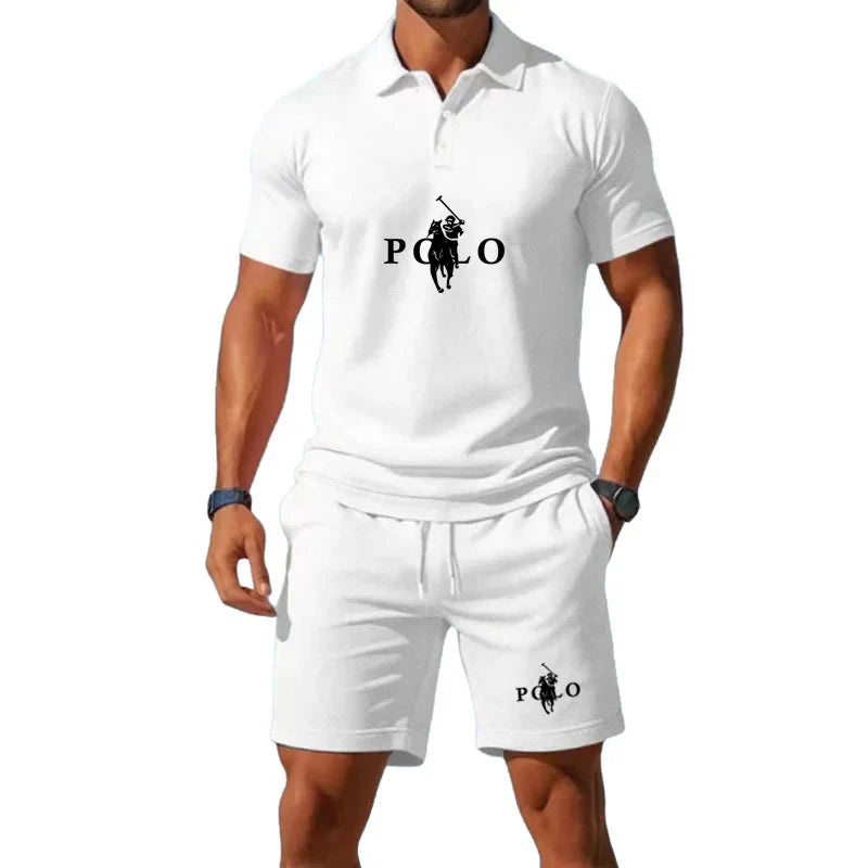 Half-Zip Polo Shirt Set