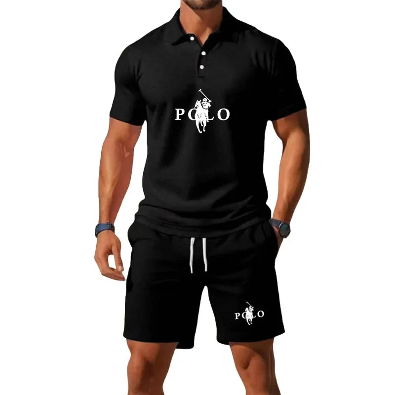 Half-Zip Polo Shirt Set