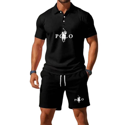 Half-Zip Polo Shirt Set